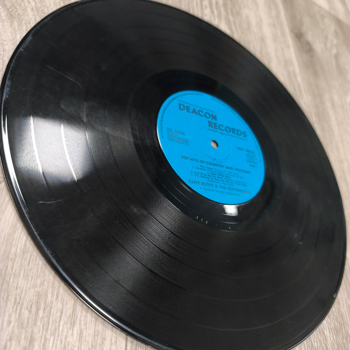 Clive Scott & The Skywegians Top Hits Of Country & Western Deacon Vinyl LP 1970