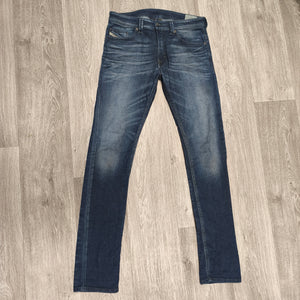 Diesel Thavar Slim Skinny Jeans Mens W33 L34 Blue Denim Wash 0827K Stretch