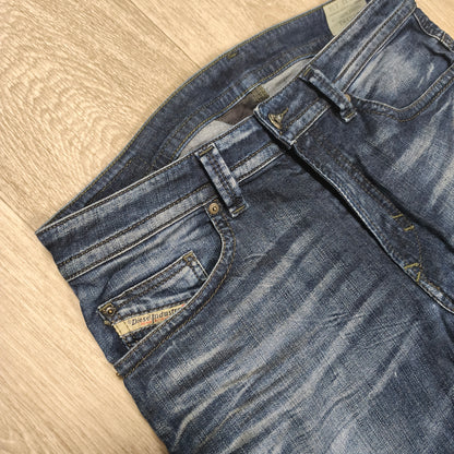 Diesel Thavar Slim Skinny Jeans Mens W33 L34 Blue Denim Wash 0827K Stretch