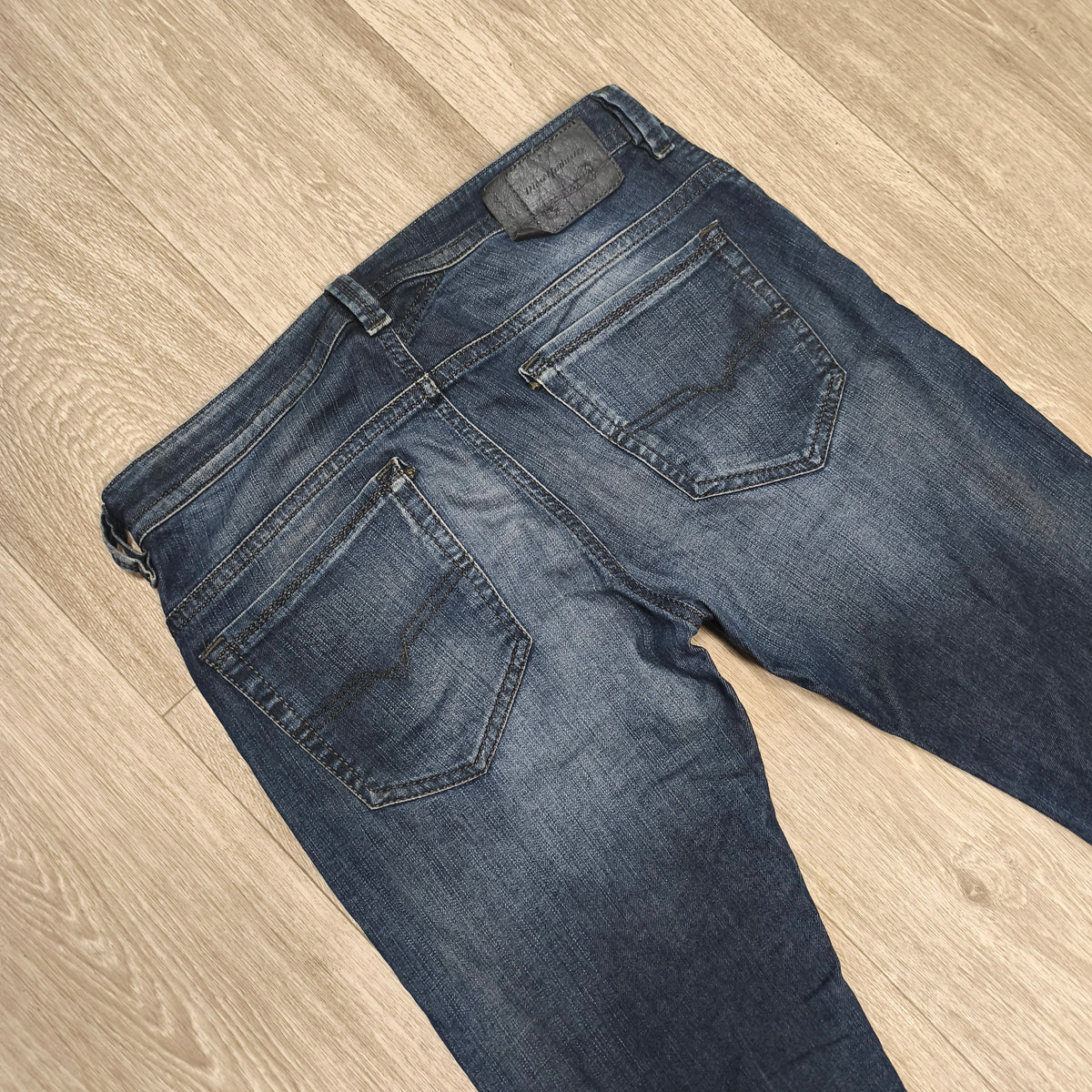 Diesel Thavar Slim Skinny Jeans Mens W33 L34 Blue Denim Wash 0827K Stretch