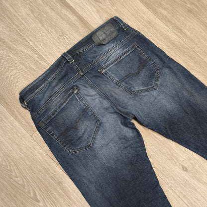 Diesel Thavar Slim Skinny Jeans Mens W33 L34 Blue Denim Wash 0827K Stretch