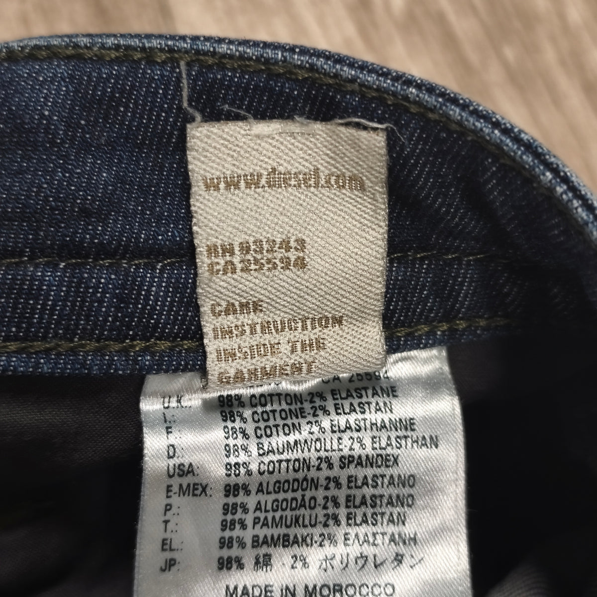Diesel Thavar Slim Skinny Jeans Mens W33 L34 Blue Denim Wash 0827K Stretch