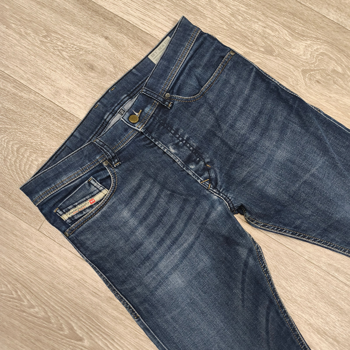 Diesel Tepphar Slim Carrot Jeans Men W30 L32 Blue Wash 0845B Stretch Denim