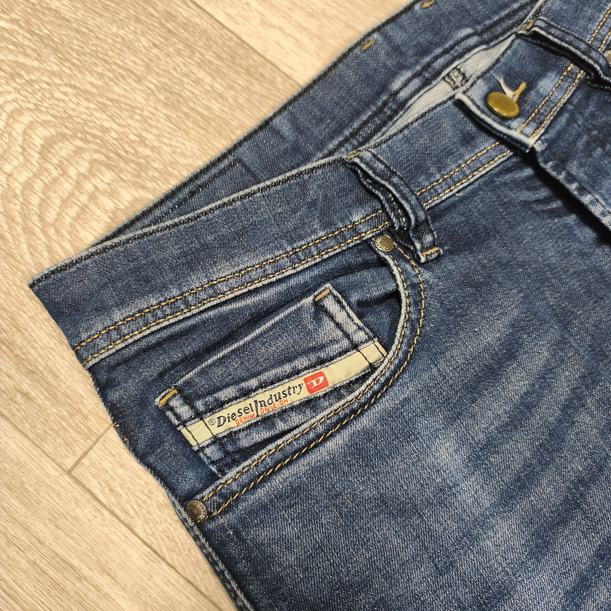 Diesel Tepphar Slim Carrot Jeans Men W30 L32 Blue Wash 0845B Stretch Denim