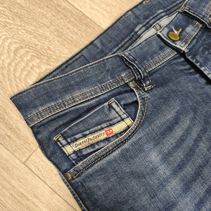 Diesel Tepphar Slim Carrot Jeans Men W30 L32 Blue Wash 0845B Stretch Denim