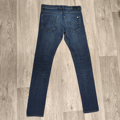 Diesel Tepphar Slim Carrot Jeans Men W30 L32 Blue Wash 0845B Stretch Denim
