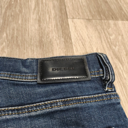 Diesel Tepphar Slim Carrot Jeans Men W30 L32 Blue Wash 0845B Stretch Denim
