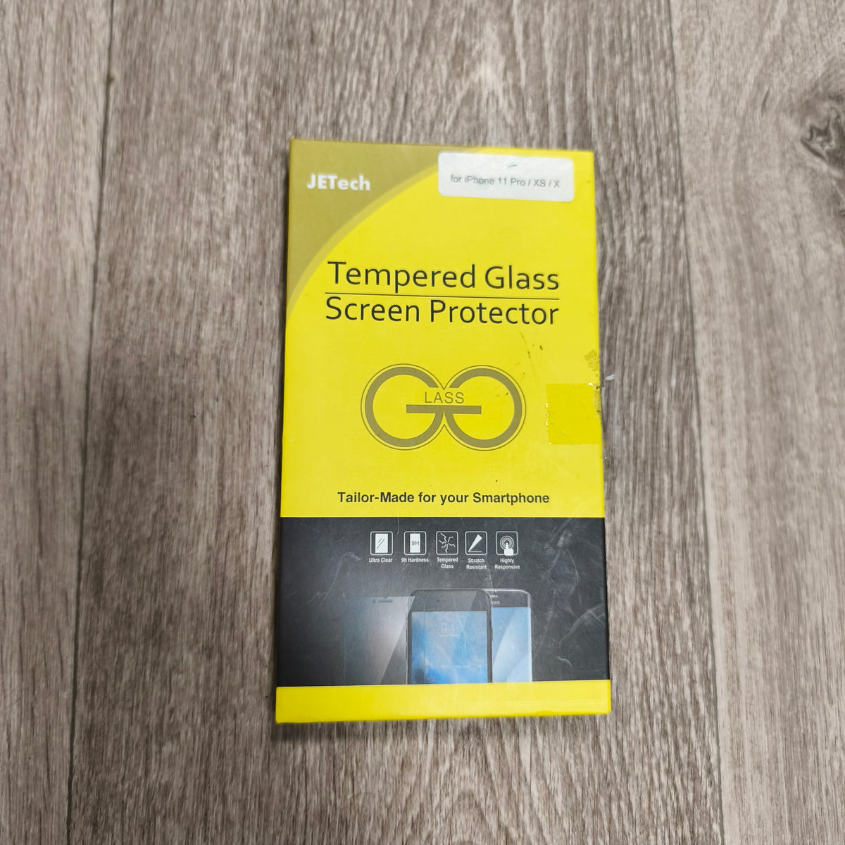 JETech Tempered Glass Screen Protector iPhone 11 Pro XS X Clear 9H Hardness