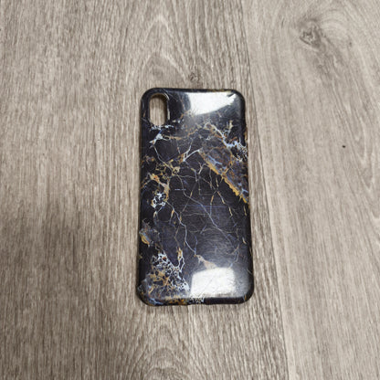 Black Gold Marble Phone Case Cover Slim Fits iPhone X XS Gold Vein Pattern