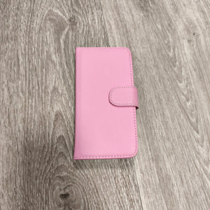 Pink Wallet Phone Case Flip Cover Magnetic Closure Card Holder Folio Case