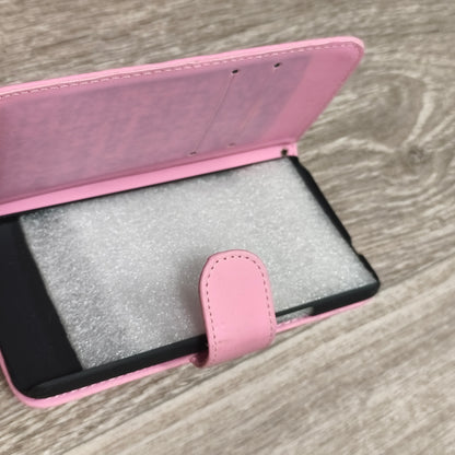 Pink Wallet Phone Case Flip Cover Magnetic Closure Card Holder Folio Case