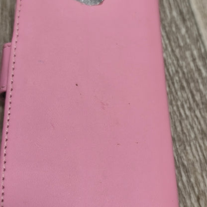 Pink Wallet Phone Case Flip Cover Magnetic Closure Card Holder Folio Case
