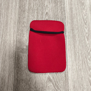 Red Neoprene Protective Sleeve Pouch Soft Case Elastic Band Strap 22cm x 15cm
