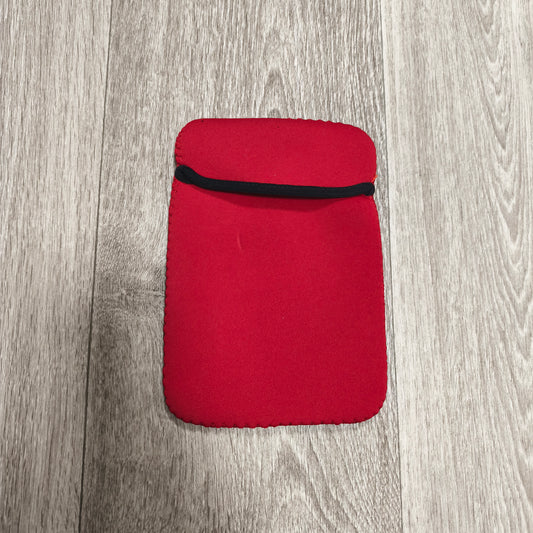 Red Neoprene Protective Sleeve Pouch Soft Case Elastic Band Strap 22cm x 15cm