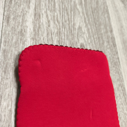 Red Neoprene Protective Sleeve Pouch Soft Case Elastic Band Strap 22cm x 15cm