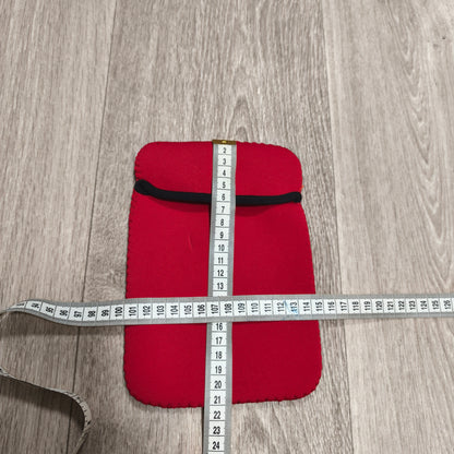 Red Neoprene Protective Sleeve Pouch Soft Case Elastic Band Strap 22cm x 15cm