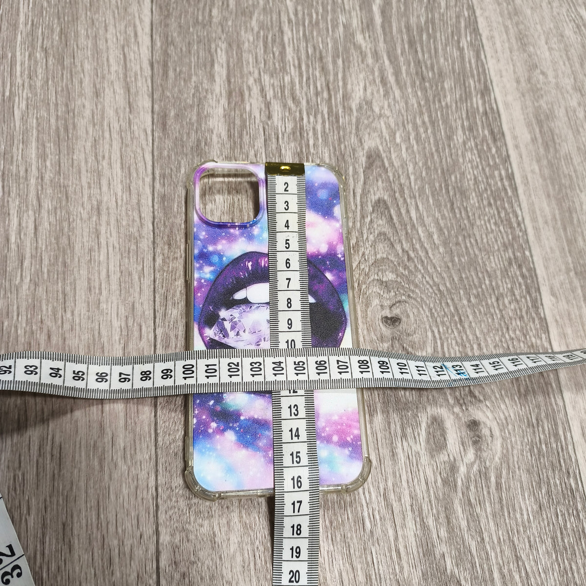 Galaxy Space Lips Diamond Graphic Phone Case Clear Protective Cover Bumper