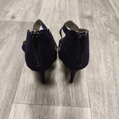 New Look Purple Faux Suede Platform Stiletto Heels Cut Out Sandals UK 3 EU 36