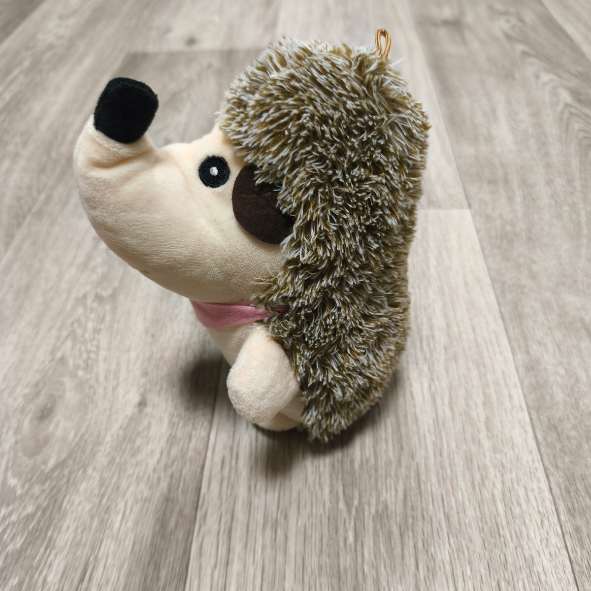 Oakes Leisure Hedgehog Soft Plush Toy Brown Cream Pink Scarf Cuddly Woodland