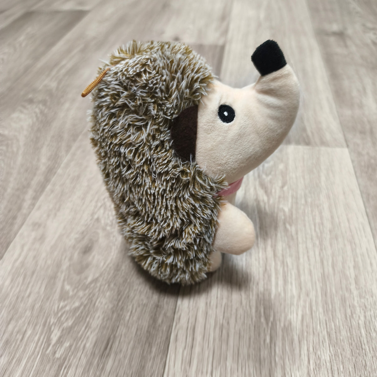Oakes Leisure Hedgehog Soft Plush Toy Brown Cream Pink Scarf Cuddly Woodland