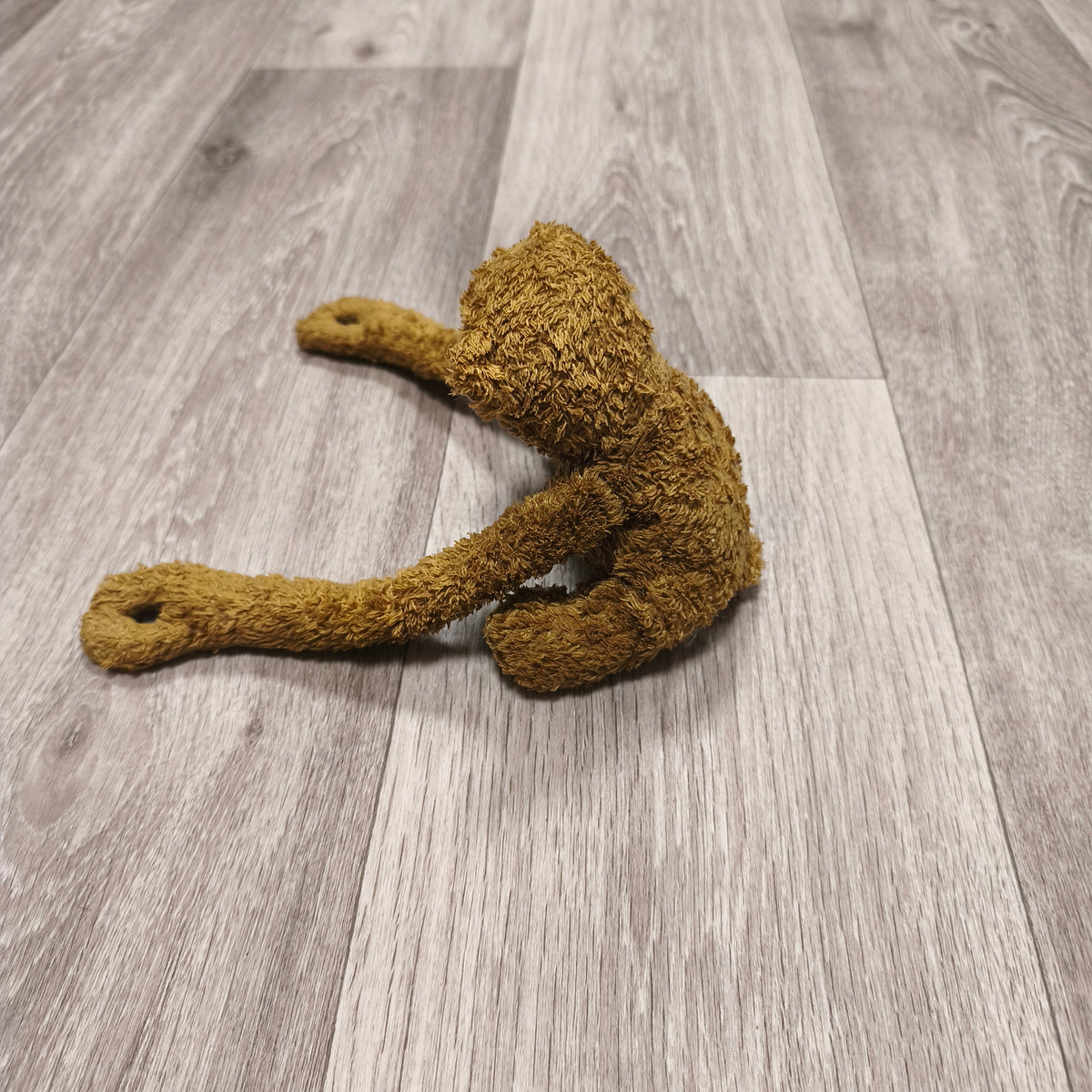 Brown Teddy Bear Plush Soft Toy Long Arms Hand Loops CMP Paris France