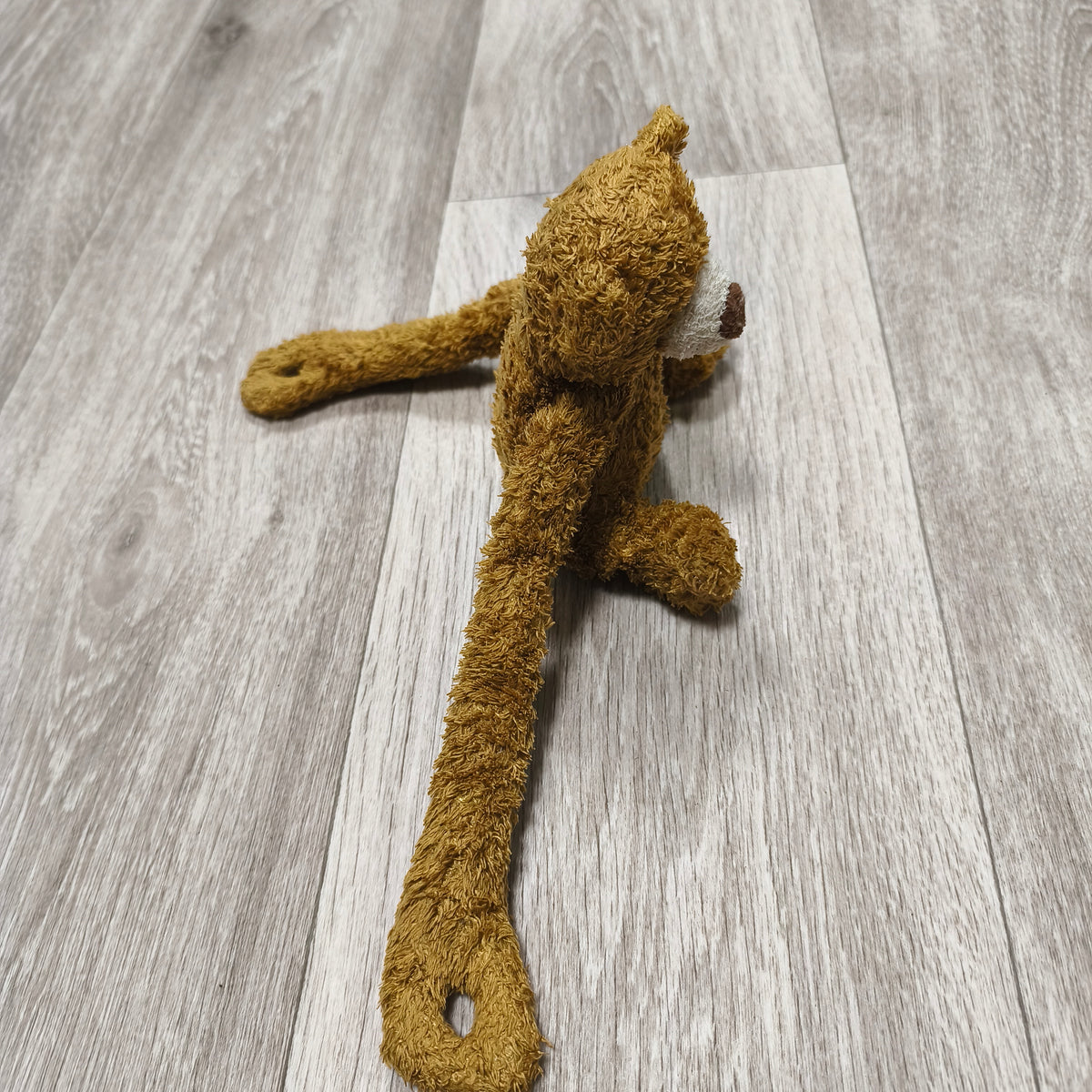 Brown Teddy Bear Plush Soft Toy Long Arms Hand Loops CMP Paris France