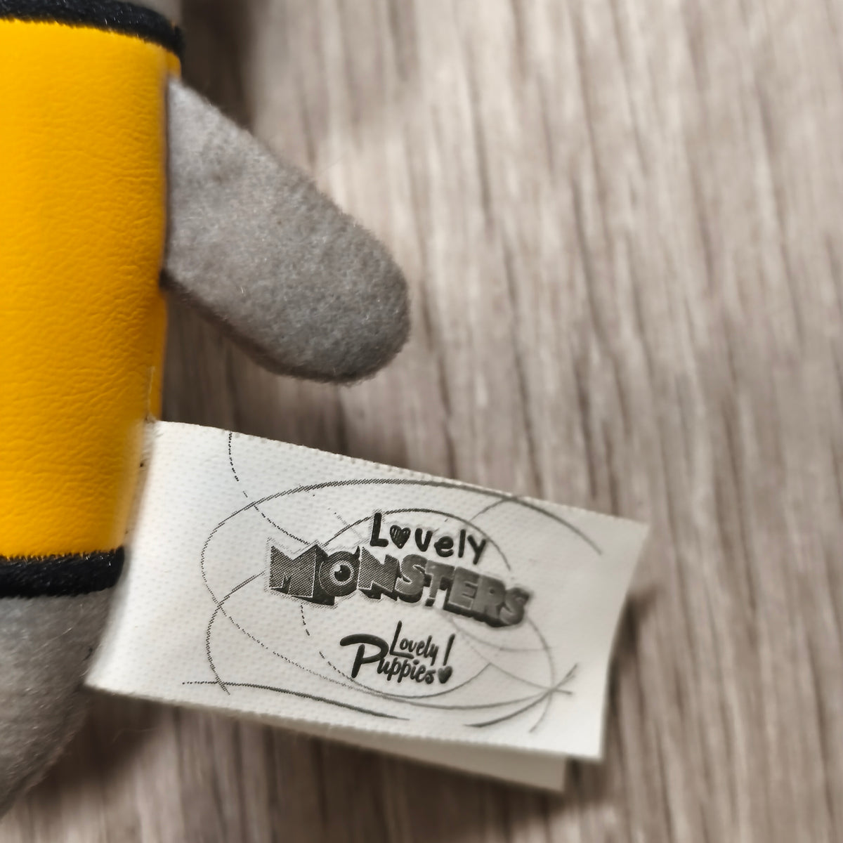 Lovely Monsters Plush Keychain Mascot Charm Toy Grey Yellow Stuffed Plushie Clip