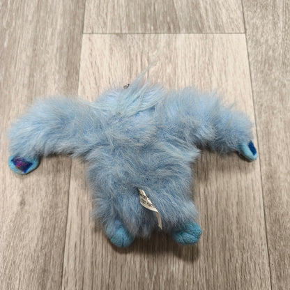 Vintage Sweeney Productions Blue Plush Monkey Gorilla Keychain Clip Pendant 2004