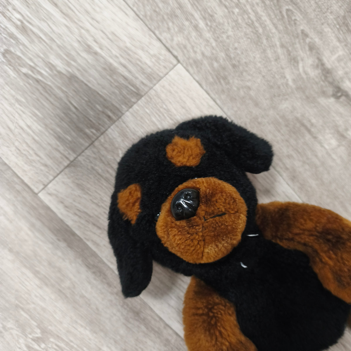 Black Tan Rottweiler Doberman Dog Plush Stuffed Animal Soft Toy Plushie