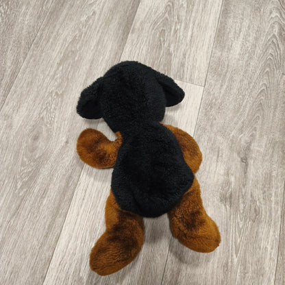 Black Tan Rottweiler Doberman Dog Plush Stuffed Animal Soft Toy Plushie