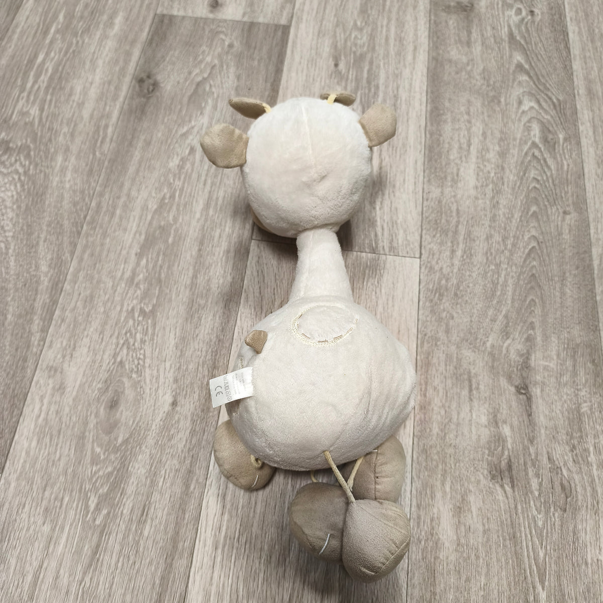 In The Bag Ltd Plush Giraffe Baby Soft Toy Cream Beige Pull Cord Plushie