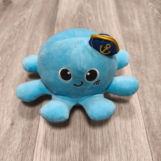 Interactive Blue Octopus Plush Toy Moving Crawling Sailor Hat