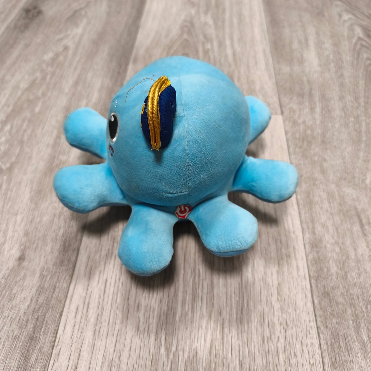 Interactive Blue Octopus Plush Toy Moving Crawling Sailor Hat