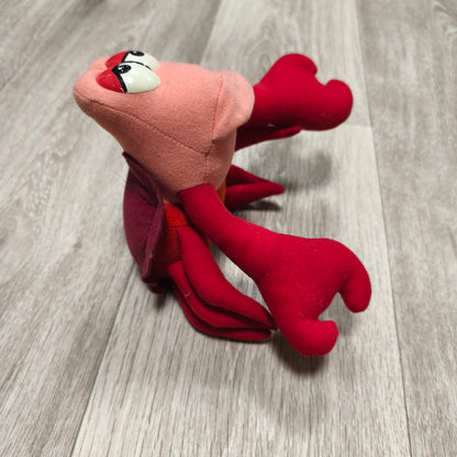 Vintage 1993 Disney Little Mermaid Sebastian Crab Plush Mattel Stuffed Animal