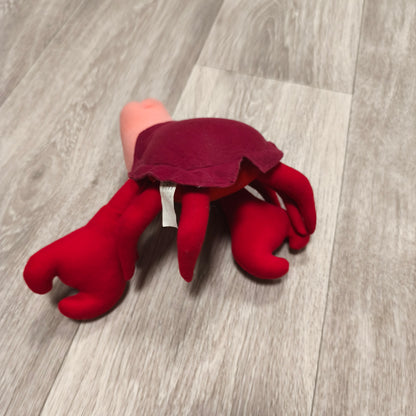 Vintage 1993 Disney Little Mermaid Sebastian Crab Plush Mattel Stuffed Animal