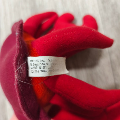 Vintage 1993 Disney Little Mermaid Sebastian Crab Plush Mattel Stuffed Animal