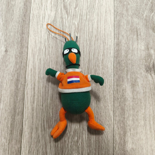 Netherlands Bird Mascot Plush Keychain Charm IEPC Orange Green Figure