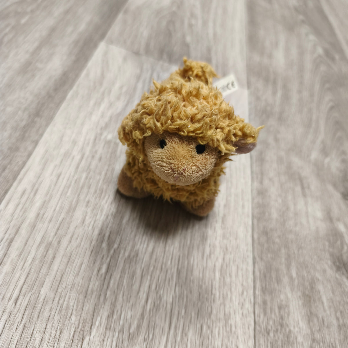 Vintage Soft Plush Sheep Lamb Stuffed Animal Toy Brown Beige Tag Amsterdam