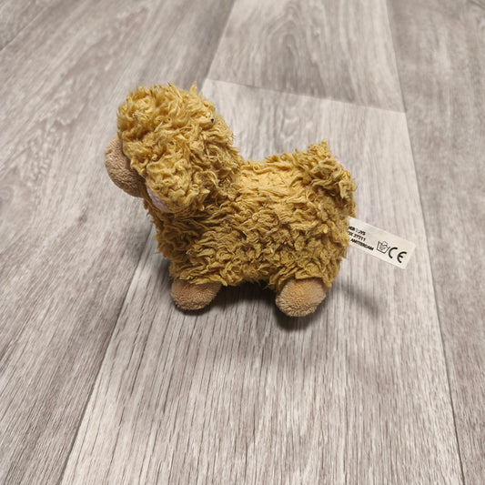 Vintage Soft Plush Sheep Lamb Stuffed Animal Toy Brown Beige Tag Amsterdam