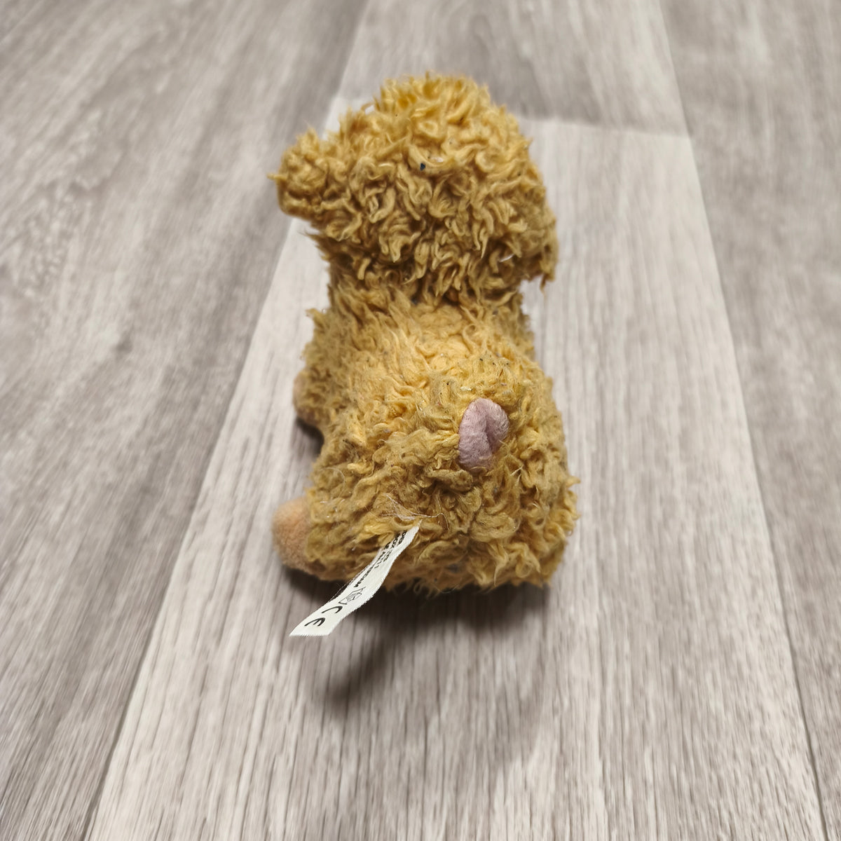 Vintage Soft Plush Sheep Lamb Stuffed Animal Toy Brown Beige Tag Amsterdam