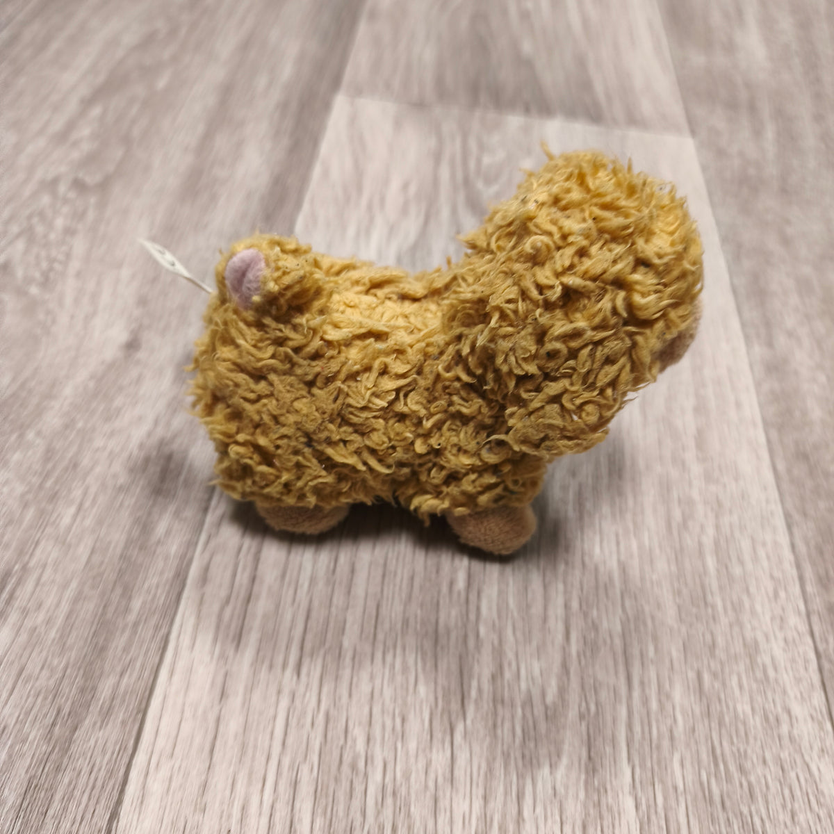 Vintage Soft Plush Sheep Lamb Stuffed Animal Toy Brown Beige Tag Amsterdam