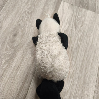 Panda Bear Plush Soft Toy Stuffed Animal Black White Sherpa Textured Fabric