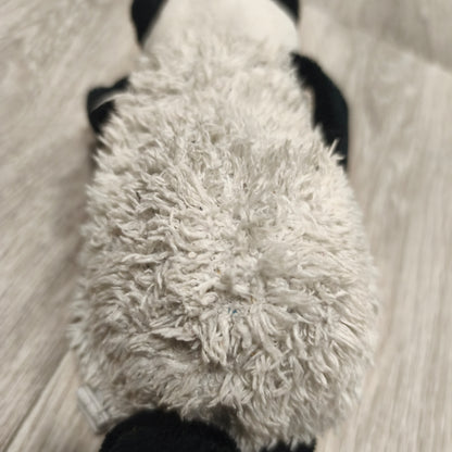 Panda Bear Plush Soft Toy Stuffed Animal Black White Sherpa Textured Fabric