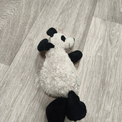 Panda Bear Plush Soft Toy Stuffed Animal Black White Sherpa Textured Fabric