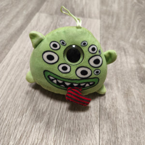 Lovely Monsters Green Alien Monster Plush Toy Stuffed Animal Hanging Loop