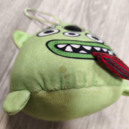 Lovely Monsters Green Alien Monster Plush Toy Stuffed Animal Hanging Loop