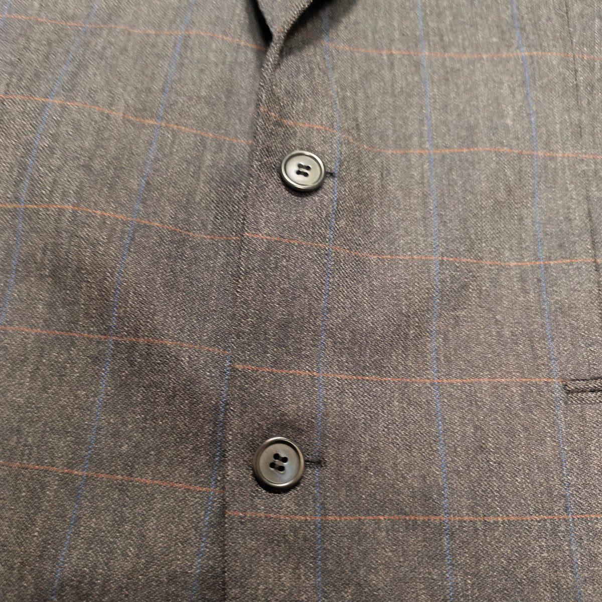 A.W. DUNMORE Mens Plaid Check Blazer Jacket Size 56 EU Charcoal Grey Sport Coat