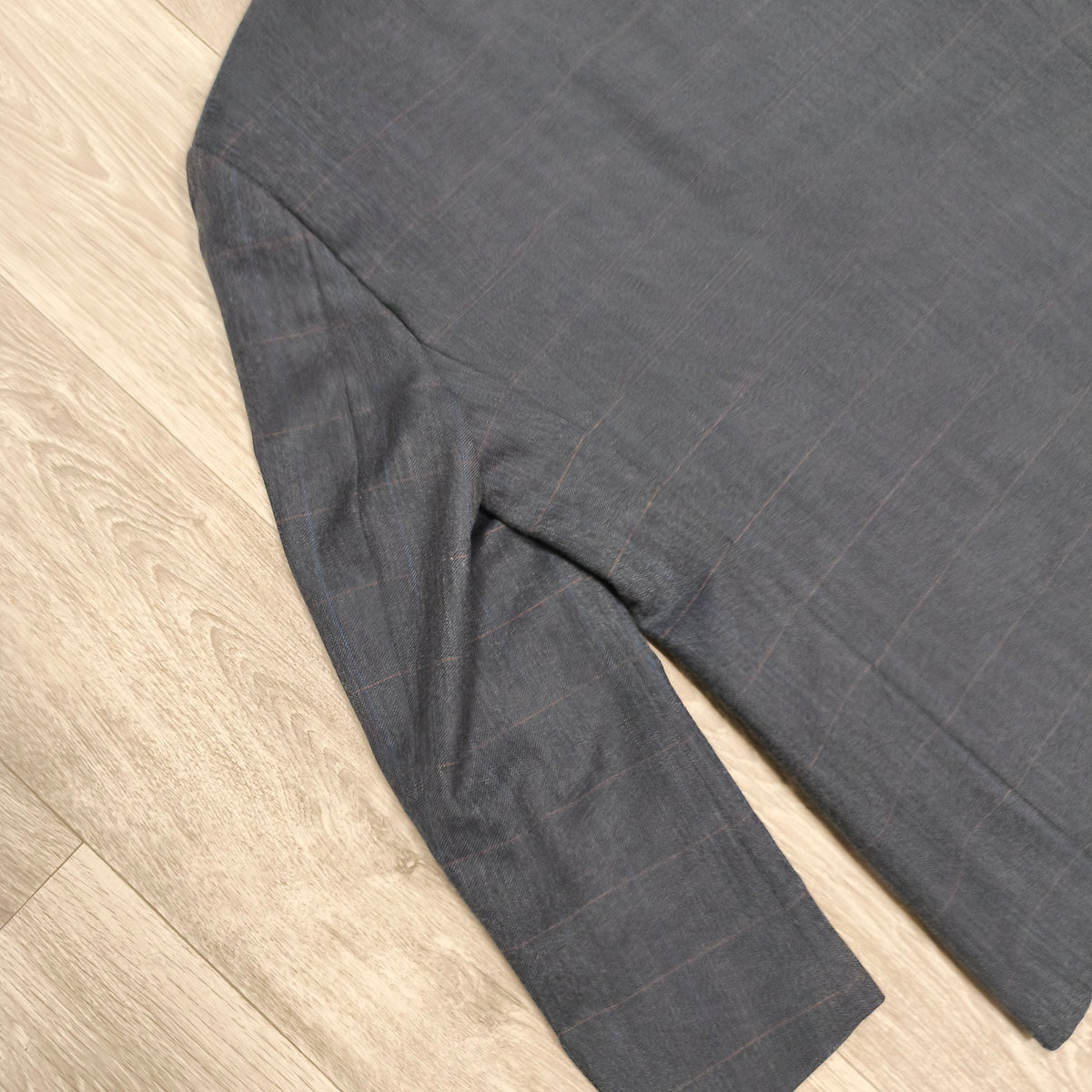 A.W. DUNMORE Mens Plaid Check Blazer Jacket Size 56 EU Charcoal Grey Sport Coat