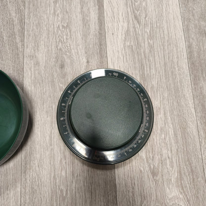 Vintage Salter Mechanical Kitchen Scales 4kg Dark Green Retro Bowl Weighing Set