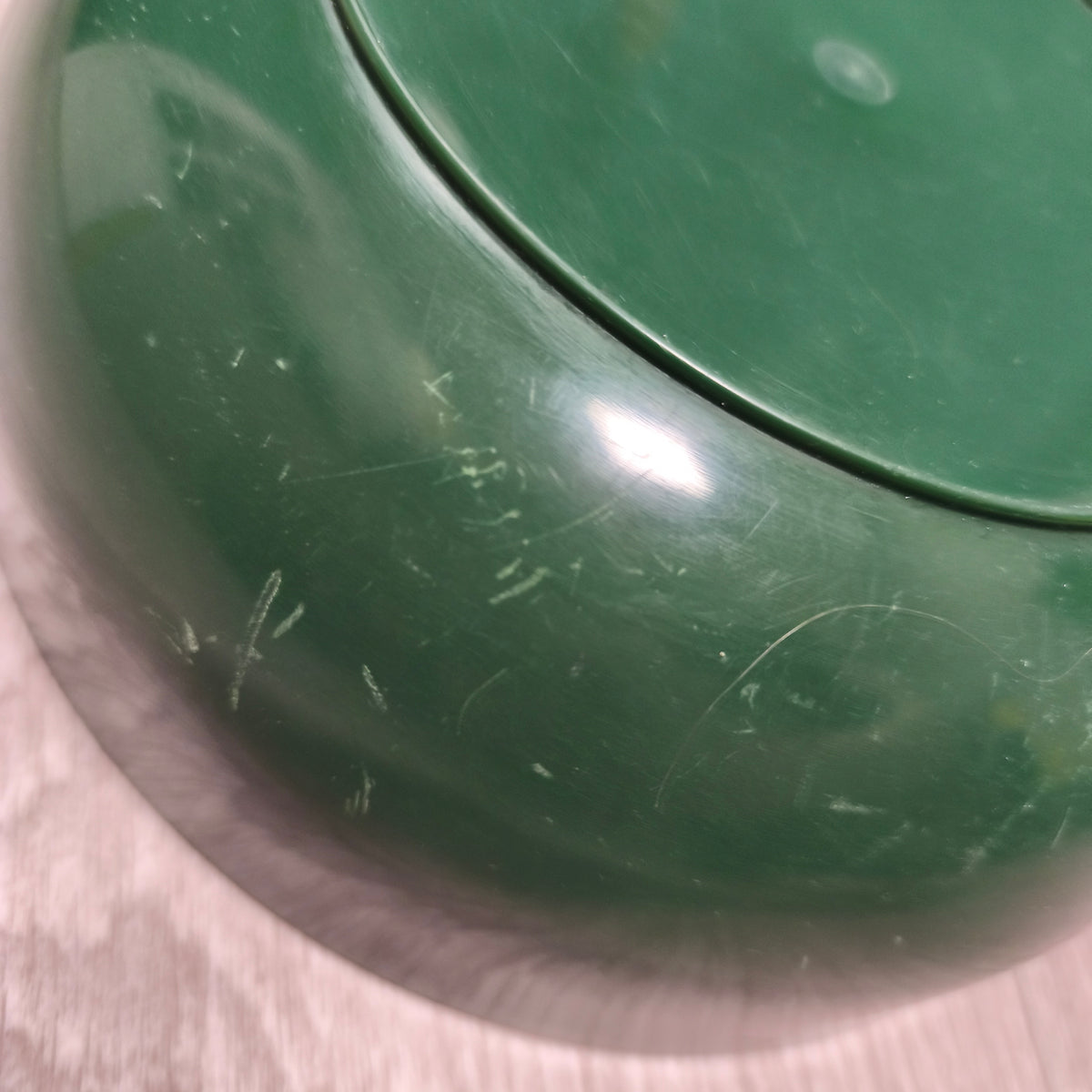 Vintage Salter Mechanical Kitchen Scales 4kg Dark Green Retro Bowl Weighing Set
